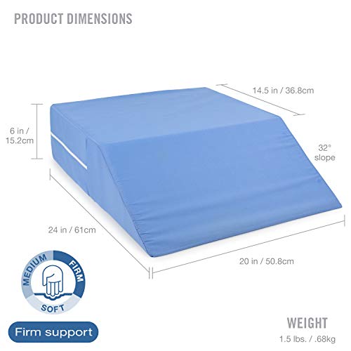 DMI Ortho Bed Wedge Elevated Leg Pillow, Supportive Foam Wedge Pillow