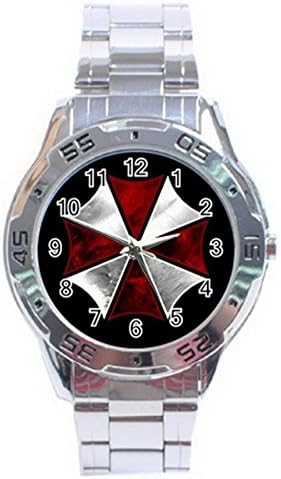 LSC006 RESIDENT EVIL UMBRELLA Stainless Steel Analogue Watch for Men Fashion Gift NEW
