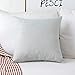 Home Brilliant Decorative Pillow Covers 18x18 Lined Linen Square Throw Cushion Cover for Bed Kids Chair, 45x45 cm, Light Grey