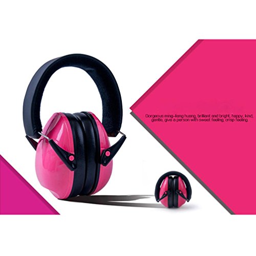 AMA(TM) Noise Cancelling Headphones Ear Protection Ear Muffs for Shooting Hunting Sleeping Studying Working Construction, Suitable for Baby Kids (Pink)