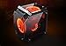 CONISY 120mm PC Case Cooling Fan Super Silent Computer LED High Airflow Cooler Fans - Orange (2 Pack)