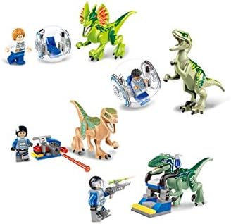 4pcs/set Jurassic Park Baby Fancy Assembly Building Blocks Toy Dinosaurs World Minifigures.