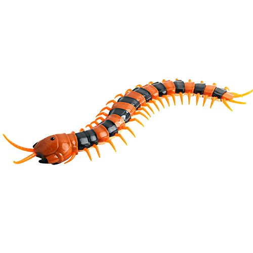 Flykee Funny Simulation Infrared RC Remote Control Scary Creepy Insect Cockroach Toys (Yellow,Centipede) - Thumbnail 5