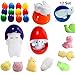 LightAngel 12 Mochi Squishy Toys Filled 12 Surprise Eggs,Jumbo Mochi Bunny Inside,Food Grade Prefilled Surprise Eggs with Mochi Funny Toys,Party Favors,Prize for Box,Soft Stress Relief