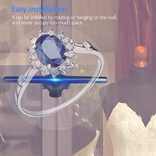 image for Mugast 3D Hologram Advertising Fan Projector with 8GB TF Card, 3D Visu