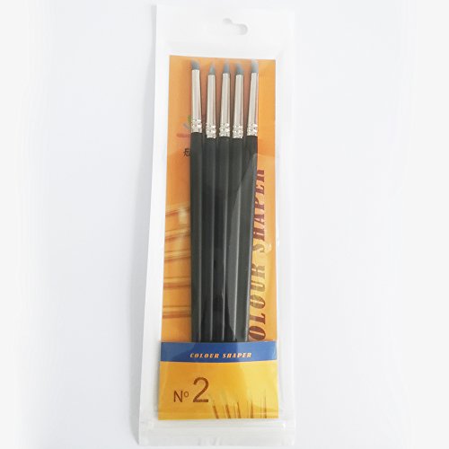 COMIART 5pcs Flexible Fimo Clay Sculpture Tools Silicon Color Shapers Brushes Size 2 - Thumbnail 4