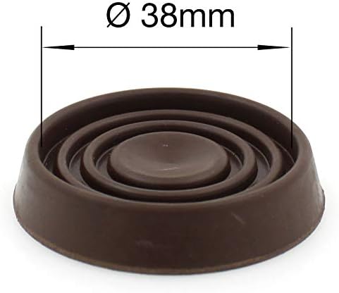 4X Brown Rubber Castor Cups - Non Slip - Protect Your Floors & Prevent Divan Beds & Furniture from Rolling by Lifeswonderful® - Image 3