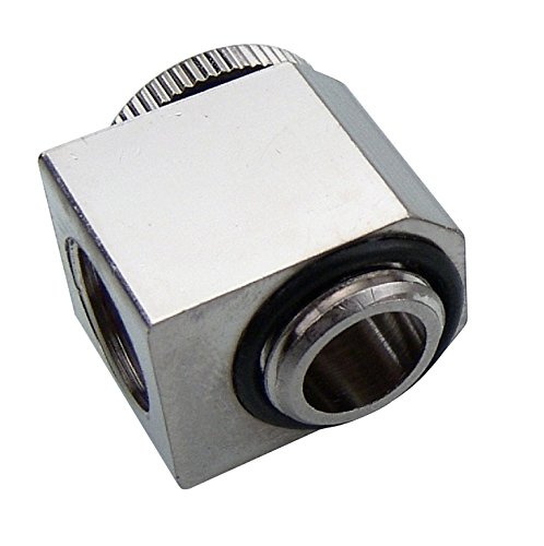 Koolance NZL-LXG2 Fitting Single, Swiveling Elbow (Low Profile), G 1/4 BSPP