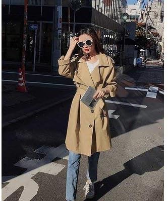 Amazon アウター コート トレンチ コート スプリングコート レディース オーバーサイズ 小さいサイズ L 並行輸入品 コート ジャケット 通販