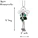 BANBERRY DESIGNS Irish Angel Sun Catcher - Green Stained Glass Design Suncatcher with Shamrock Charm - Silver Wire Wings and Bells - St. Patrick's Day Decoration