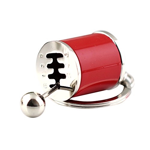 MeiBoAll 1 Pcs Car Key Chain Creative Auto Part Six-speed Manual Gearbox Model Automobile Key Ring for Most Car Red