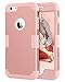 BENTOBEN iPhone 6 Plus Case, iPhone 6S Plus Case, iPhone 6 Plus 5.5 Inch Case 3-in-1 Hybrid Shockproof Polycarbonate Hard Covers Soft Silicone Interior Cover Rose Gold&Pink