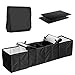 Cozyswan Car Trunk Organizer Multi 4 Compartments Storage Basket and Cooler & Warmer Set, Black