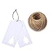 Christmas Gift Wrap Tags,Hollow Christmas Tree Design Tag with 100 Feet Natural Jute Twine for Christmas Gift Wrapping, Wedding and Party Favor
