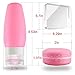 Leak Proof Travel Bottles Set,CHFUN 6 Pack 3 Fl.oz TSA Approved Silicone Squeeze Refillable Cosmetic Travel Containers Tubes Accessories, Perfect for Carry-on Luggage Liquid, Toiletries and Cream