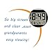 Large Display Digital Wall Clock,Silent Desk Shelf Clocks Battery Operated Easy to Read nightstand Alarm Clock with Large LCD Display (Day Calendar Temperature)for Office Home Shower Black W/Silver