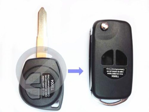 WFMJ Replacement for Suzuki SX4 Swift Remote Smart Uncut 2 Buttons Key Case Shell Fob