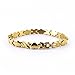 Hugs and Kisses Stainless Steel Stampato Necklace and Bracelet Set Gold Tone