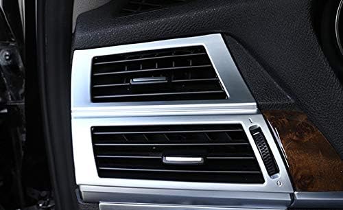 LYRC Matt Chrome Dashboard Side Console AC Air Vent Trim Cover Frame for BMW X5 E70 X6 E71 2007-2013 2008 2009 2010 2011 2012