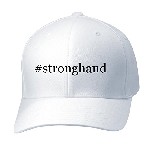BH Cool Designs #stronghand - Baseball Hat Cap Adult, White, Large/X-Large