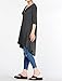 Mordenmiss Women's Half Sleeve High Low Loose Tunic Tops Casual Tee Shirts Dark Gray-XXXL