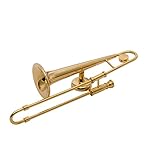 Gold Trombone Miniature Replica Magnet, Size 3 inch