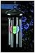 Cole & Bright 6727 - Color Changing Crackle Glass Globe Solar Wind Chime with Light