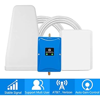 Cell Phone Signal Booster for Verizon AT&T T-Mobile 4G LTE - Dual 700MHz Band 12/13/17 Cellular Repeater Amplifier Kit Boosts Mobile Data Signal for Home and Office Up to 5,000Sq Ft Area