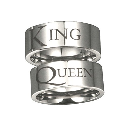 OBSEDE His and Hers Wedding Ring Sets Couples Matching Bands for Him Her Women Size 7 Men Size 10