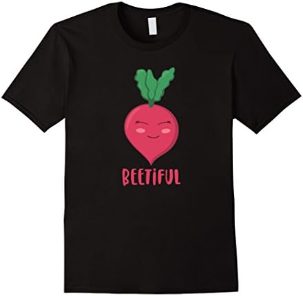 Mens Funny Food Pun Beautiful Beetiful Cartoon Beet T-Shirt XL Black