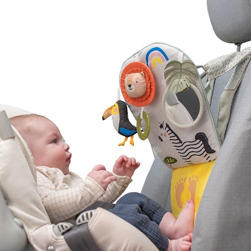 Musical Car Seat Toys for Babies 0-6 Months Baby’s Activity Center Carseat Toys Sensory Soft Car Seat Hanging Toy Baby Mirror for Baby Infant 0-6-12 Months, Sensory Gift 3 6 12 Months Baby Boys Girls