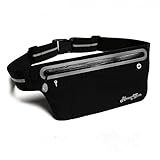Running Belt Fitness Belt UltraSlim Workout Sport Waist Pack 2 Pockets Expandable iPhone 6S Plus/6 Plus/6S and Accessories,3M Reflective, Running Hiking Cycling,Water Resistance,Super Light-HongToo