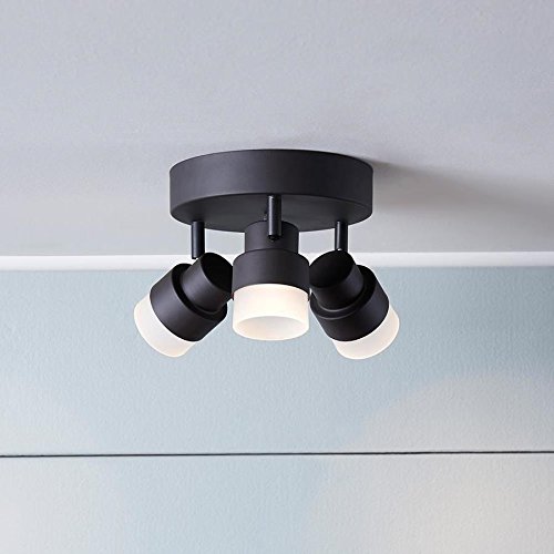 Portfolio Willscott 3 Light 7 48 In Bronze Dimmable Led Flush Mount Fixed Track Light Kit