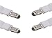 Adjustable Bed Sheet Elastic Grippers Suspenders Holder Straps Clips Fasteners / White, 1-Pack (4 pcs)