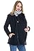 Smallshow Women's Fleece Zip Up 3 in 1 Maternity Baby Wearing Hoodie Sweatshirt Jacket Large Black