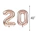 20th Birthday Decorations Party Supplies, 20th Birthday Balloons Rose Gold, Number 20 Mylar Balloon, Latex Balloon Decoration, Great Sweet 20th Birthday for Girls, Photo Props