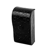 Faux Leather Press Buckle Folding Eyeglasses Case Glasses Box Black