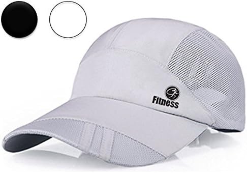 CT- Fitness Cap (GREY): Quick Dry/Fast Absorption Cap, Indoor/Outdoor Activity, Lightweight Sport Style, Water Resistant Fabric, Adjustable Back Metal Belt Buckle, Head Size 53cm-58cm.