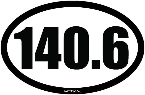 Motvia 140.6 Full Iron Triathlon Oval Car Magnet