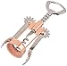 True Soar Copper Winged Corkscrew, Self Centering Worm, Bottle Opener