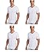 Jockey Mens V-Neck T-Shirts Classic Tag Free Cotton - Stay New Technology Stay White (White, Large)