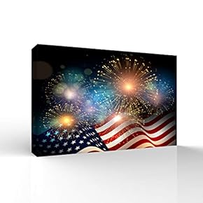 Canvas Wall Art for Living Room,Bedroom Home Artwork Paintings Independence Day Ready to Hang - 12x18 inches