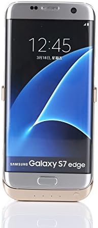 Galaxy S7 Edge Battery Case, KungFuer 6500mAh External Battery Case External Battery Pack for Samsung Galaxy S7 Edge (Gold)