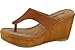 Atrevida Women's Rosse-03 Wooden Wedge Thong Sandals