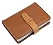 DKER PU Leather Credit Card Holder with 26 Card Slots - Book Style - Size 4.2 X 3 X 0.7 Inches (Khaki)