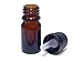 ljdeals 10ml Amber Essential Oil Bottle with Euro Dropper Black Cap Glass Bottles Pack of 24