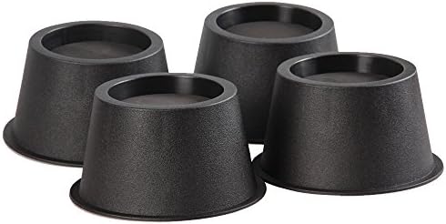 MIIX HOME Circular Round Bed Risers for Twin Size Furniture Risers Chair Risers and Table Risers Add 2 inch Height Set of 4PCS (Black) 2 inch 2 in 2"