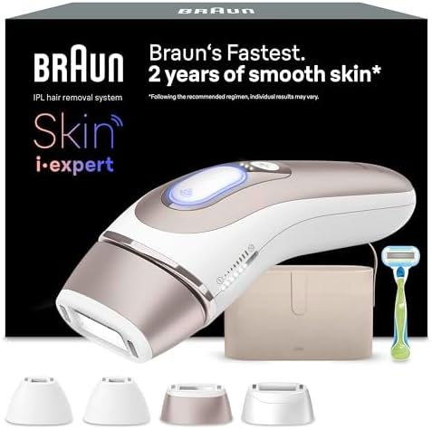 Depiladora Luz Pulsada Skin i·expert Smart IPL, PL7387, Blanco/Bronce