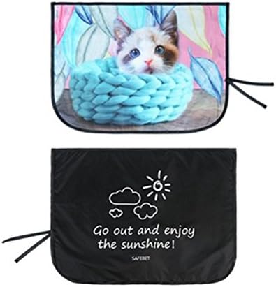 Mocase Car Window Shade Magnetic Sun Block Cute Animal Sunscreen Curtain (Puppet Cat)