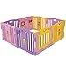 Kidzone Baby Playpen Kids 8 Panel Safety Play Center Yard Home Indoor Outdoor Girls (Pink)